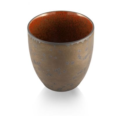 Reactive Red Metallic Tea Cup